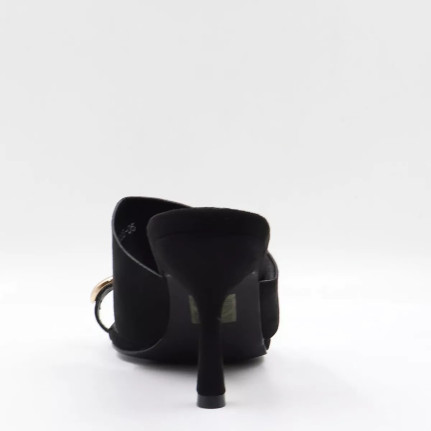 Mules με φάσα & χρυσό τοκά L8835