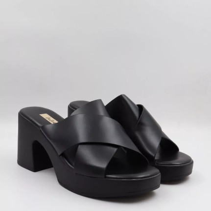 Mules με χιαστή λουράκια & φιάπα Vera Blum VB58311