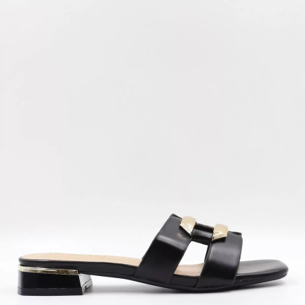 Mules με χρυσό τοκά P2967