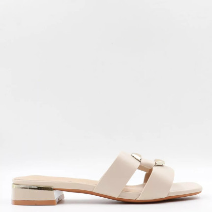 Mules με χρυσό τοκά P2967