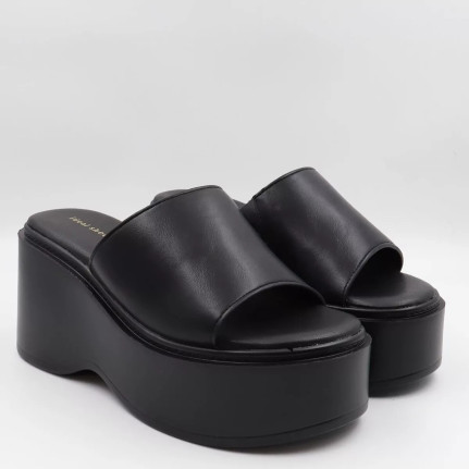 Πλατφόρμες με φαρδιά φάσα Ideal shoes 5259
