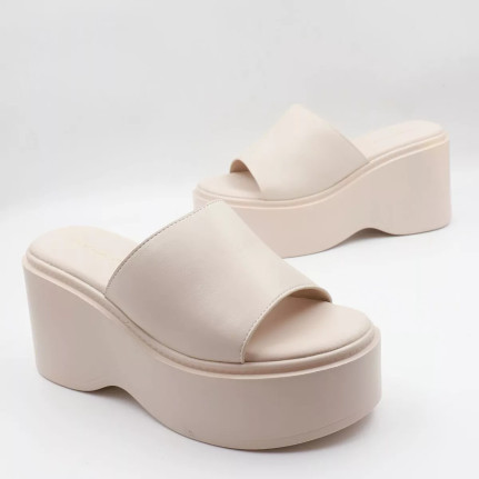 Πλατφόρμες με φαρδιά φάσα Ideal shoes 5259