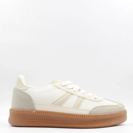 Sneakers σε συνδυασμό υλικών Alta moda CC117